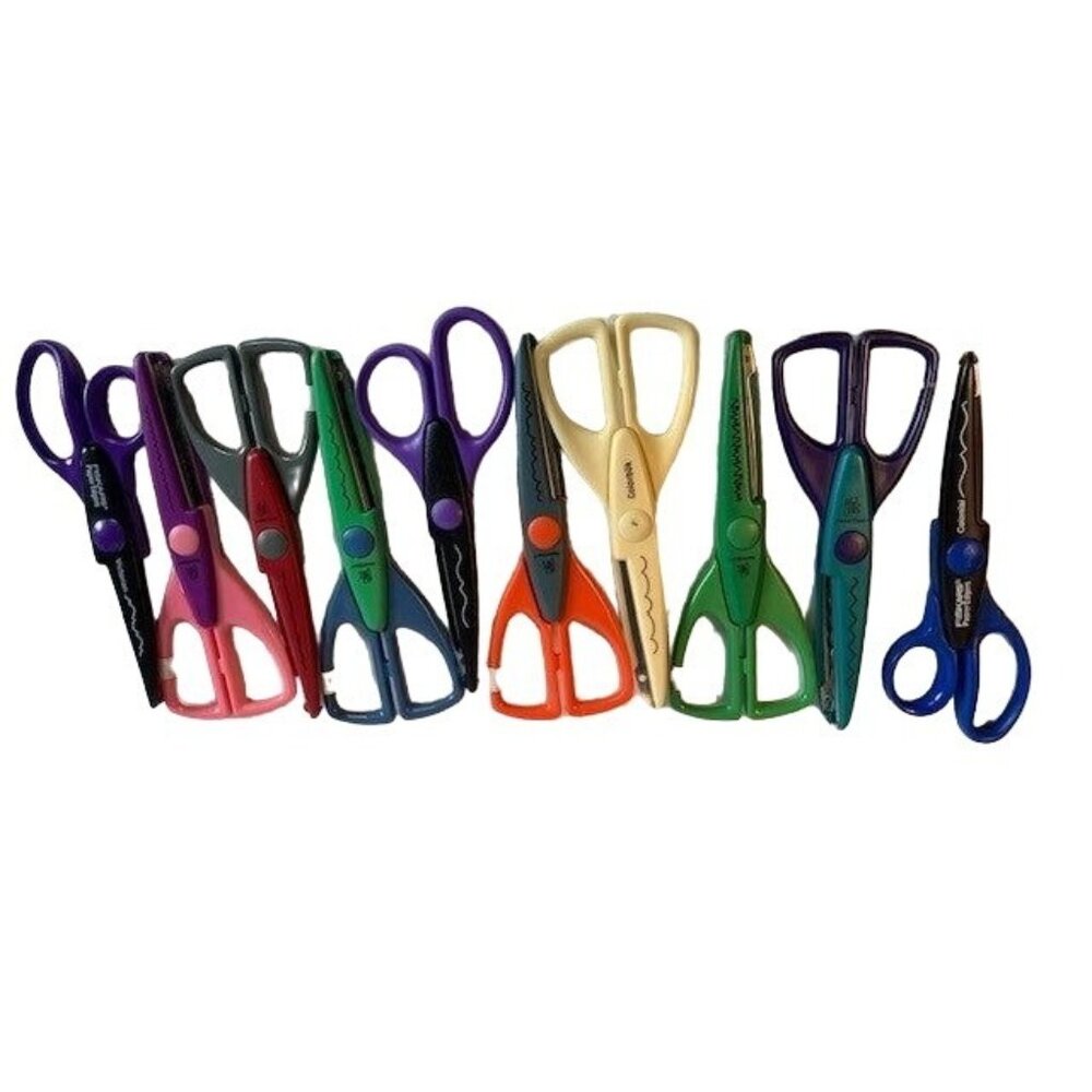 Craft Paper Shapers Scissors Scrapbooking Decorative Edging Set Fun Blades
